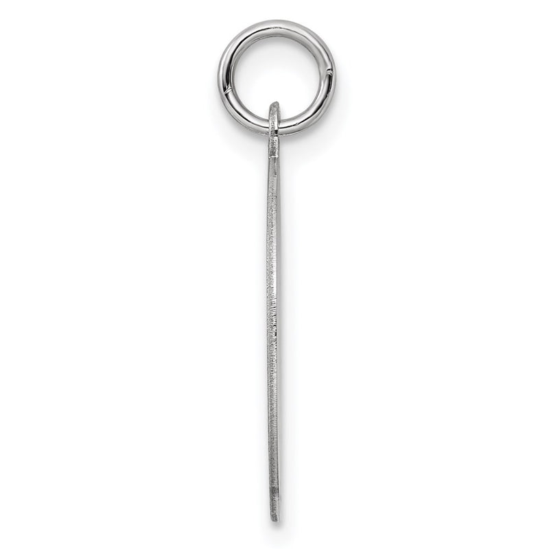 Sterling Silver Ss Rh-Plt Engraveable Round Patterned Polished Front/Satin Back Disc