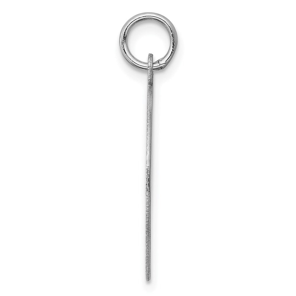 Sterling Silver Ss Rh-Plt Engraveable Round Patterned Polished Front/Satin Back Disc