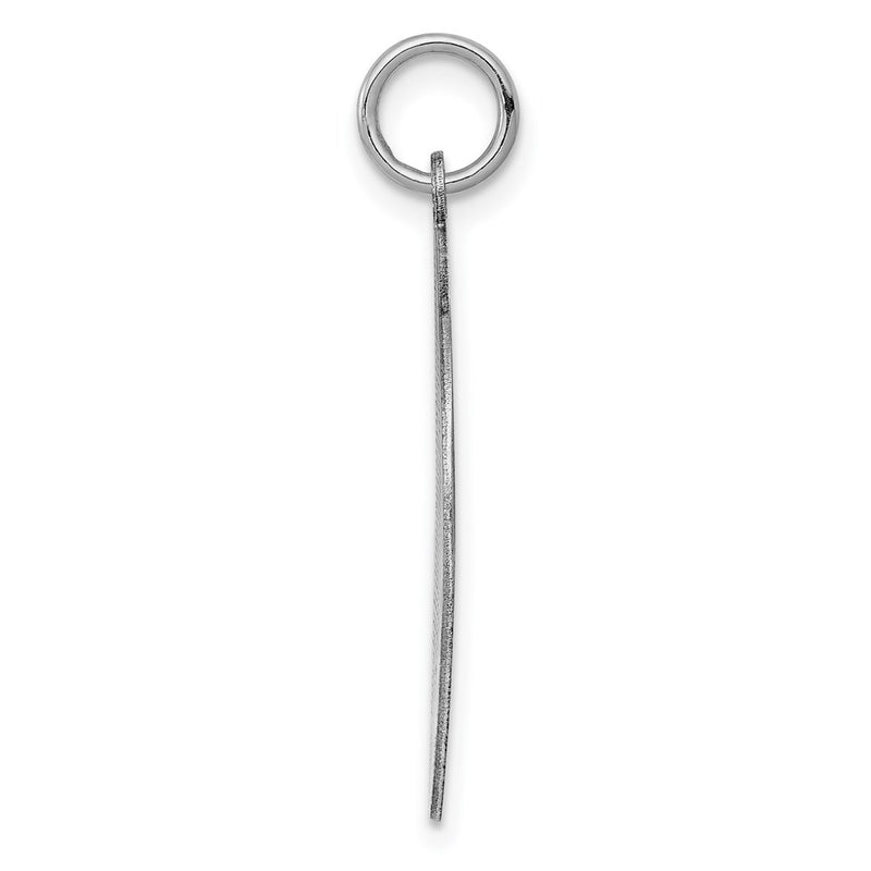 Sterling Silver Ss Rh-Plt Engraveable Round Patterned Polished Front/Satin Back Disc