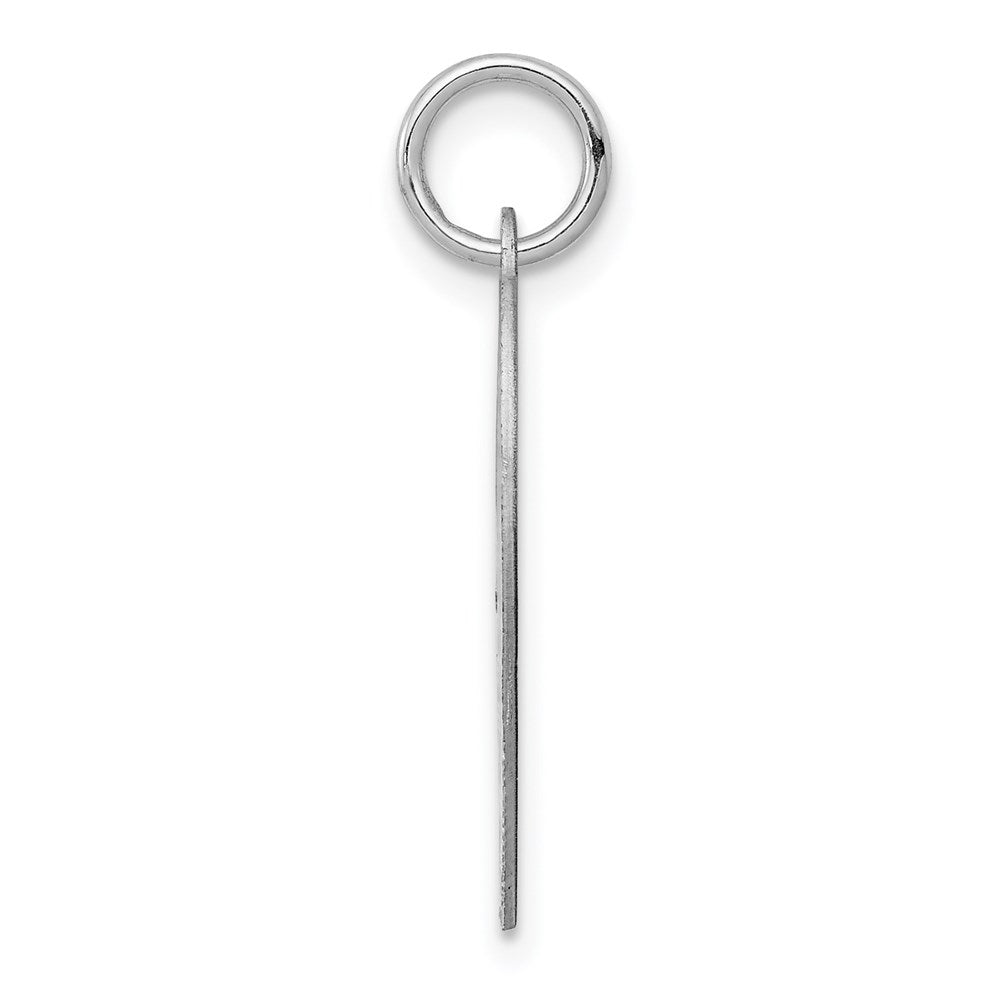 Sterling Silver Ss Rh-Plt Engraveable Heart Patterned Polished Front/Satin Back Disc