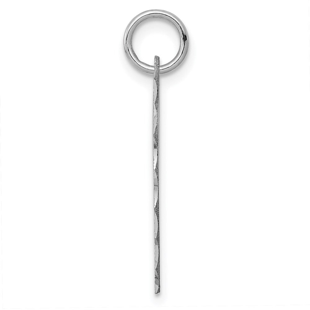 Sterling Silver Ss Rh-Plt Engraveable Heart Patterned Polished Front/Satin Back Disc