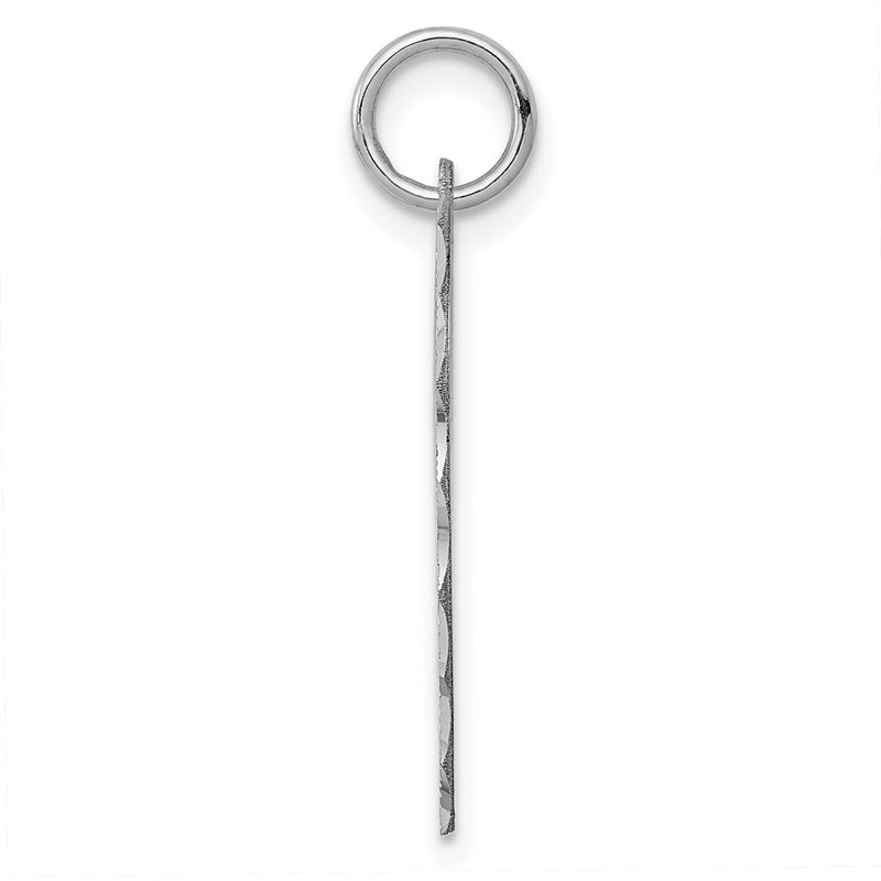 Sterling Silver Ss Rh-Plt Engraveable Heart Patterned Polished Front/Satin Back Disc