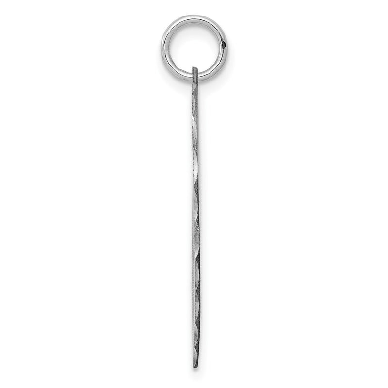 Sterling Silver Ss Rh-Plt Engraveable Heart Patterned Polished Front/Satin Back Disc