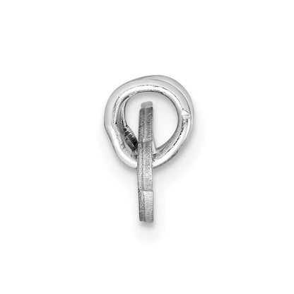 Sterling Silver Rh-Plt Engraveable Polished Front/Satin Back Plate