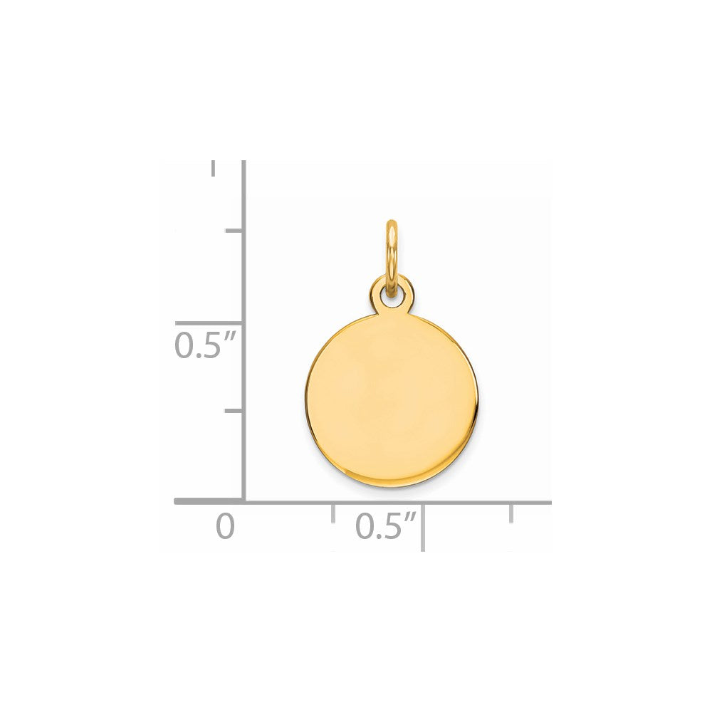 Ss/Gold Plated Sterling Silver Gp Engraveable Round Polished Disc Charm