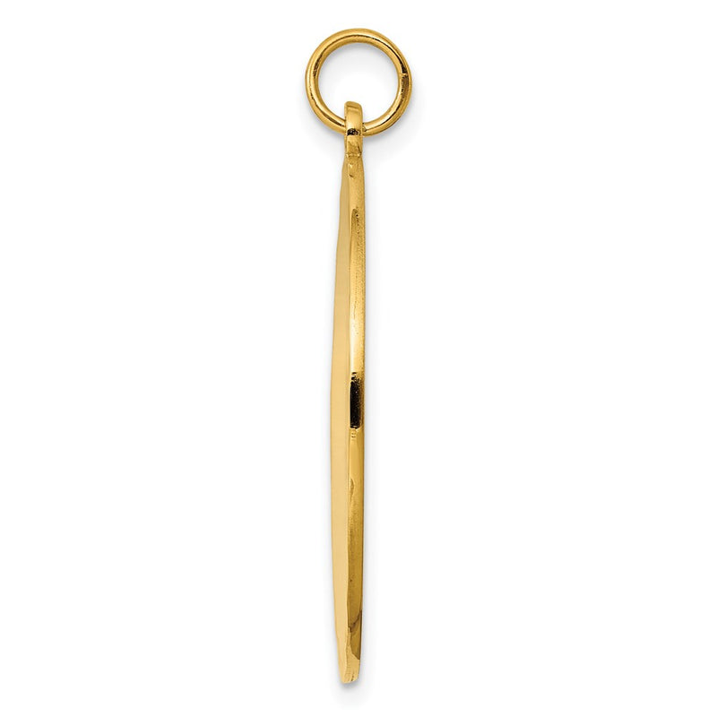 Ss/Gold Plated Sterling Silver Gp Engraveable Round Polished Disc Charm