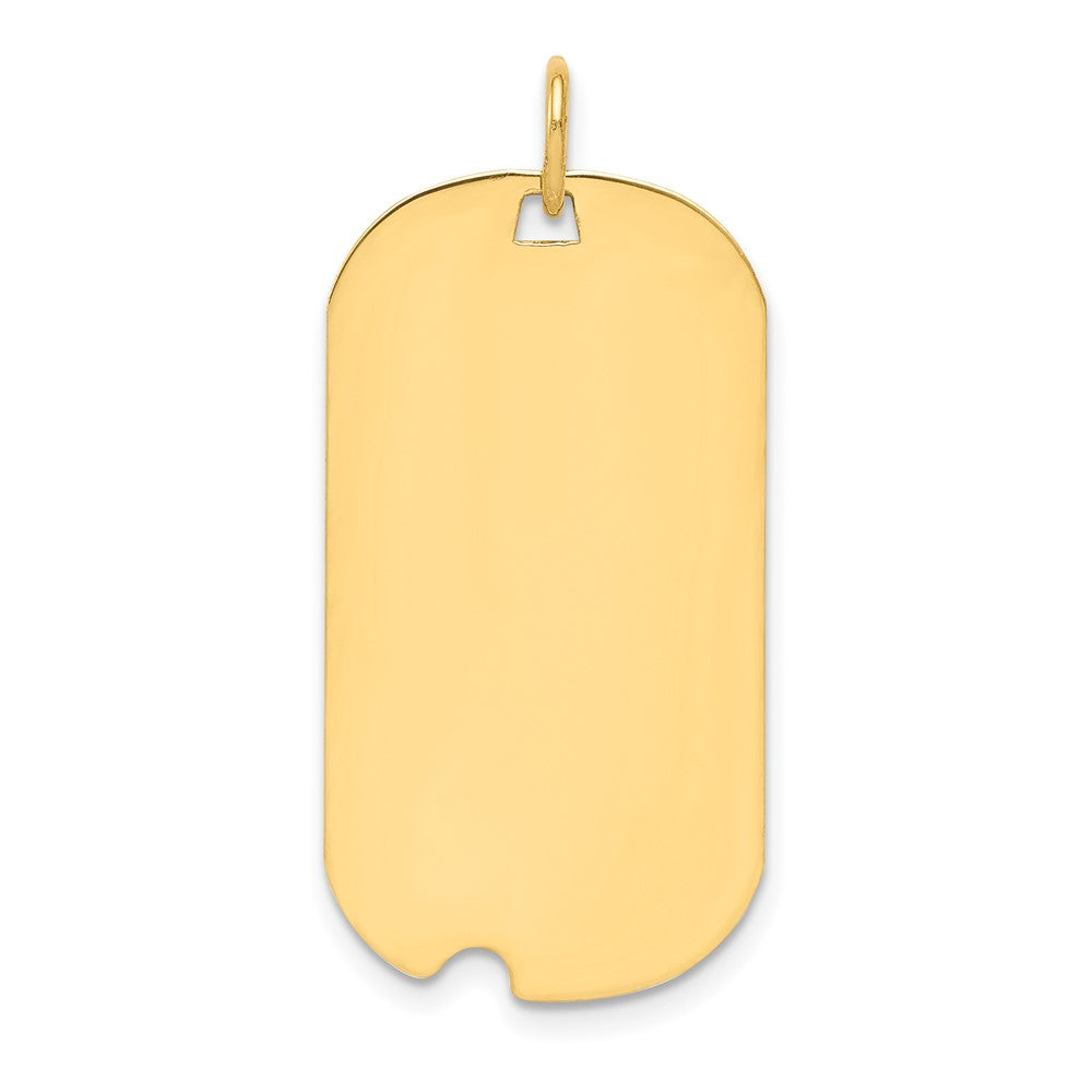 Ss/Gold Plated Sterling Silver Gp Engraveable Dog Tag Polished Disc Charm