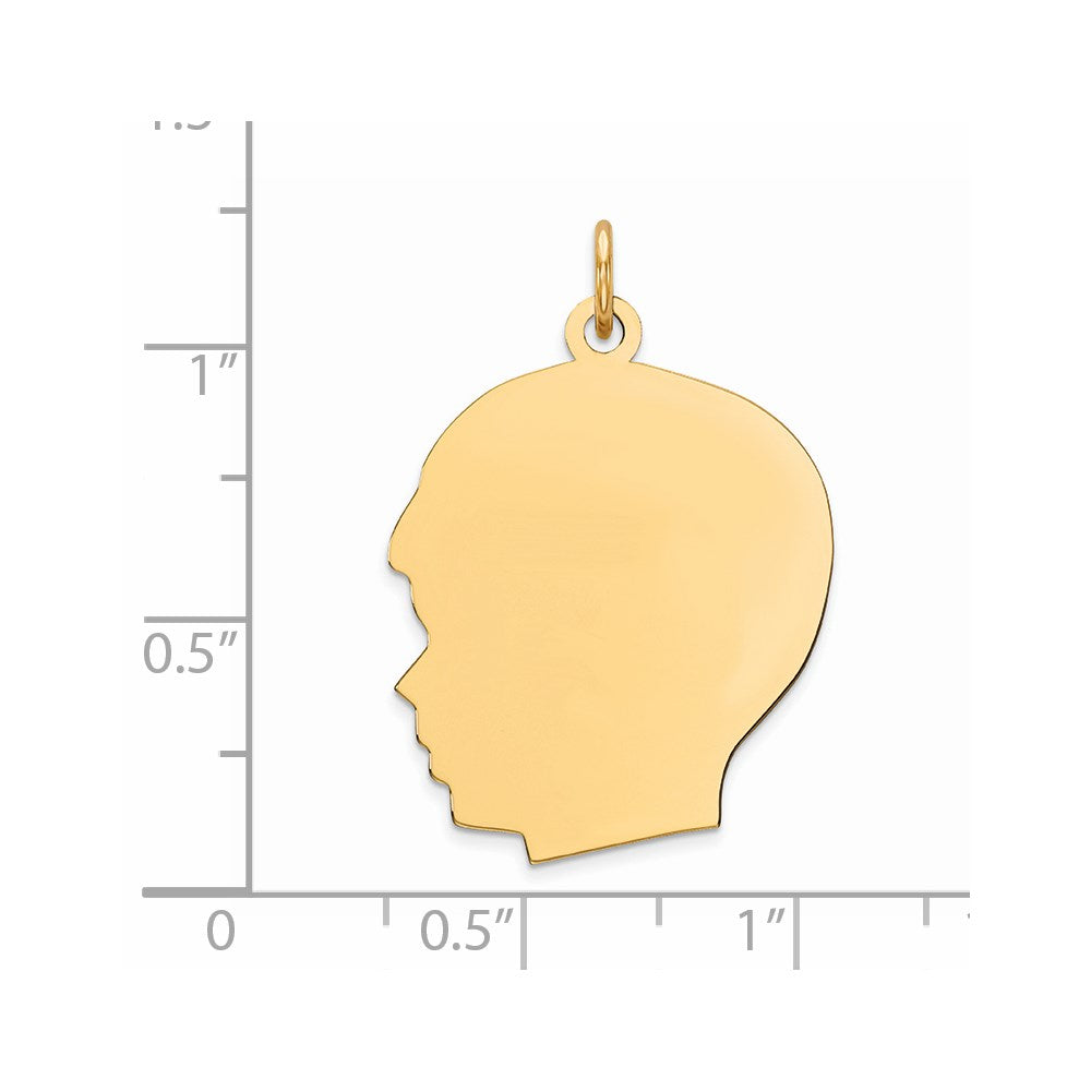 Ss/Gold Plated Sterling Silver Gp Engraveable Boy Polished Disc Charm