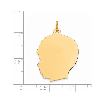 Ss/Gold Plated Sterling Silver Gp Engraveable Boy Polished Disc Charm