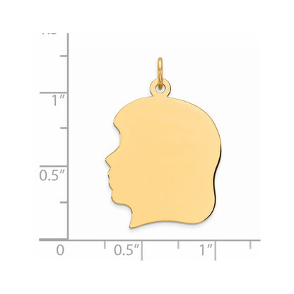 Ss/Gold Plated Sterling Silver Gp Engraveable Girl Polished Disc Charm