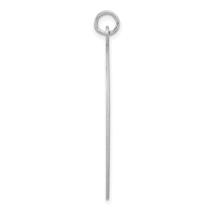 Sterling Silver Rhodium Plated Eng. Rnd Polish Front/satin Back Disc Charm