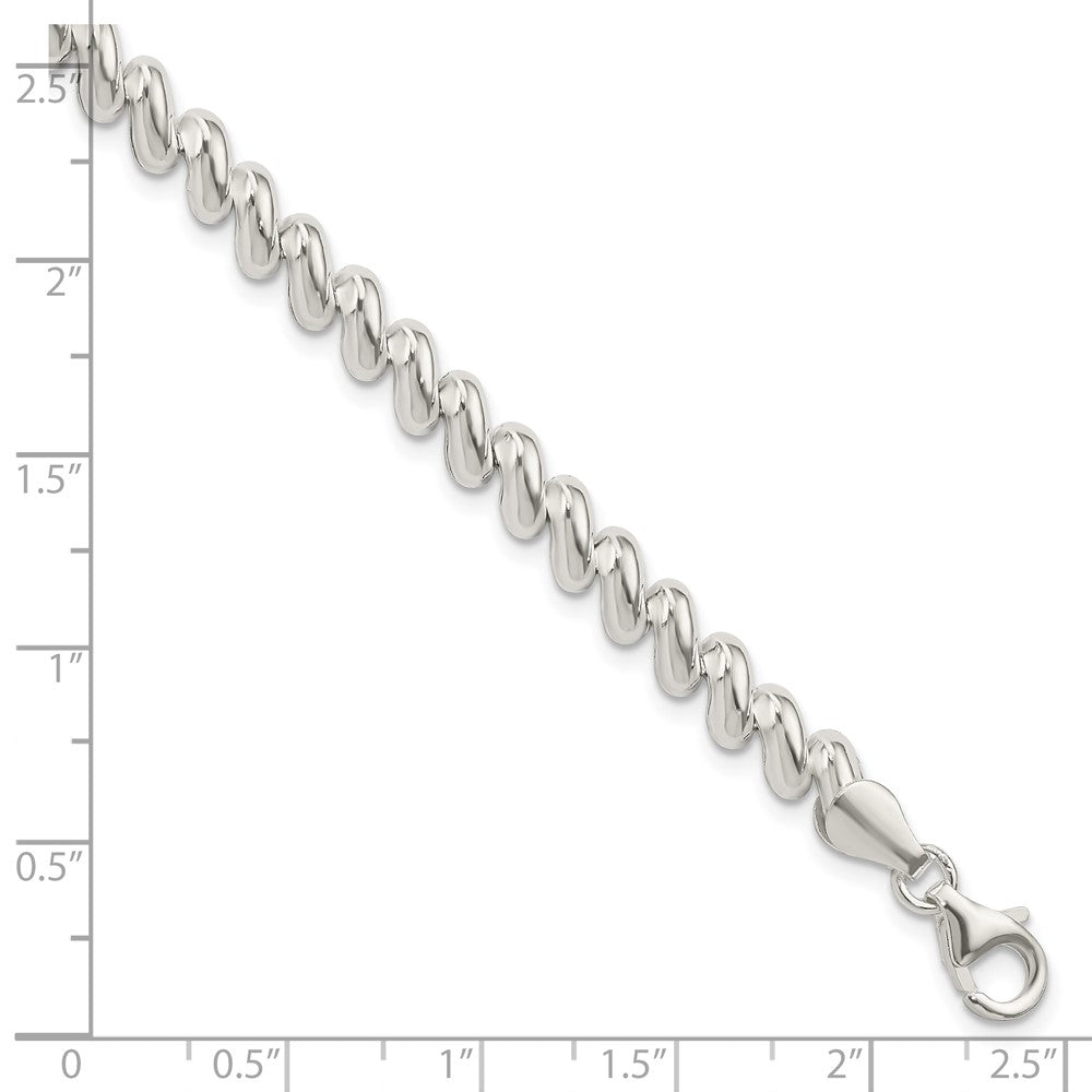 7.5 Inch Sterling Silver 6mm San Marco Bracelet
