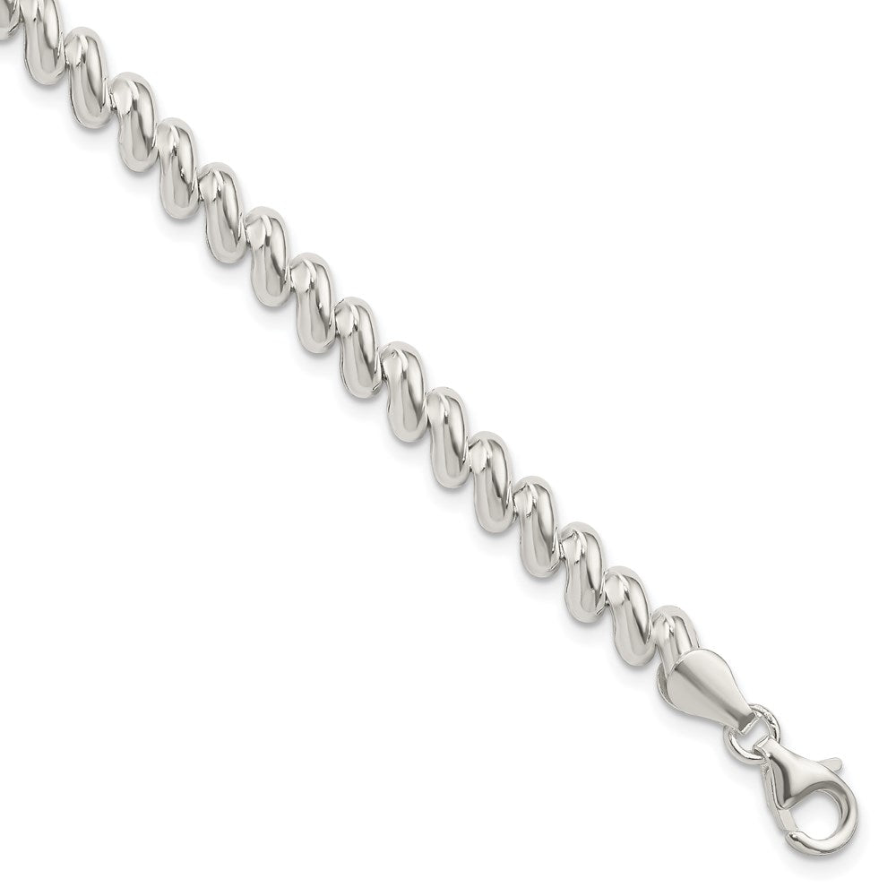 7.5 Inch Sterling Silver 6mm San Marco Bracelet