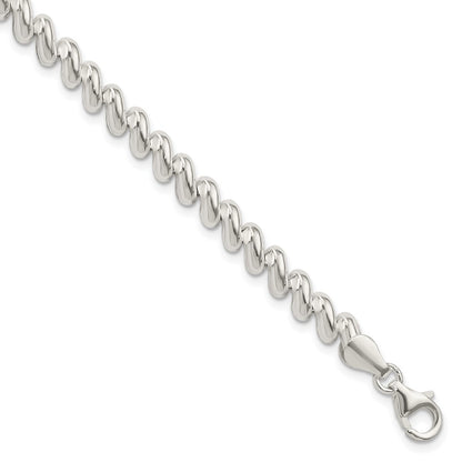 7.5 Inch Sterling Silver 6mm San Marco Bracelet