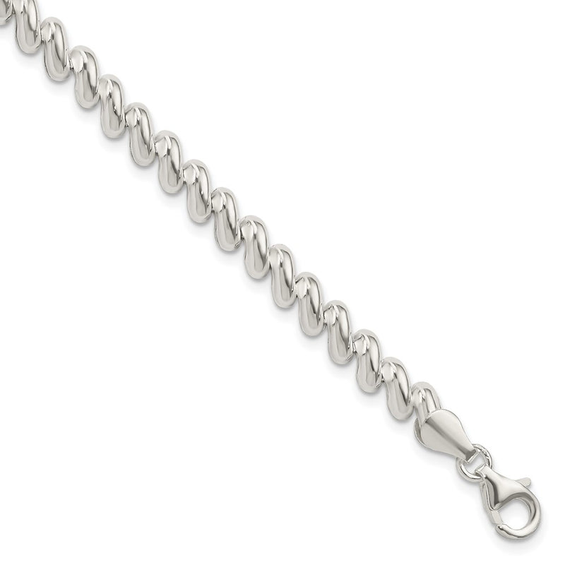 7.5 Inch Sterling Silver 6mm San Marco Bracelet