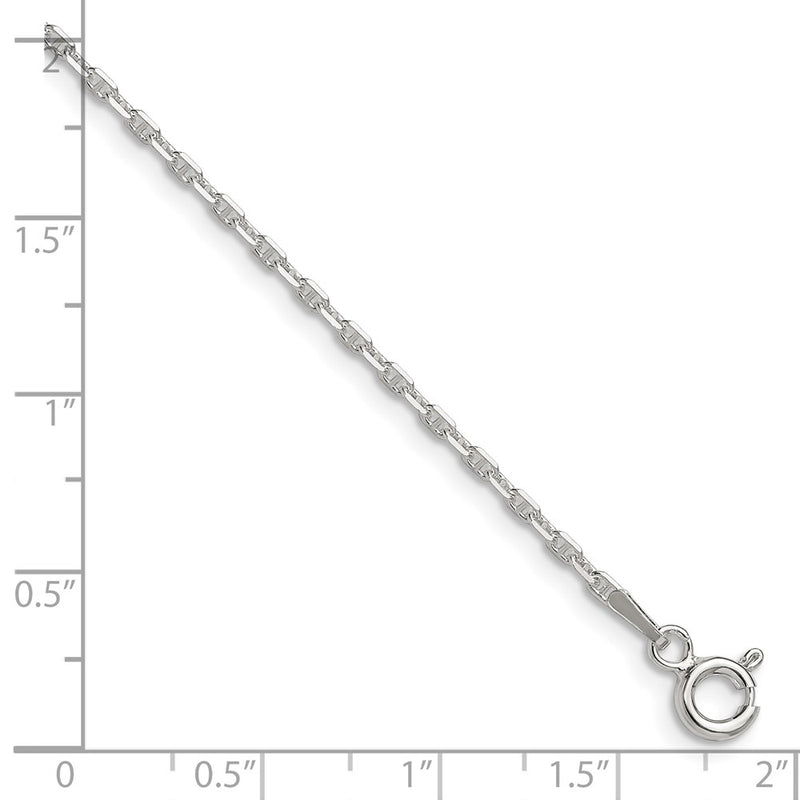 Sterling Silver Polished and D/c 1.75mm Mariner Link Chain
