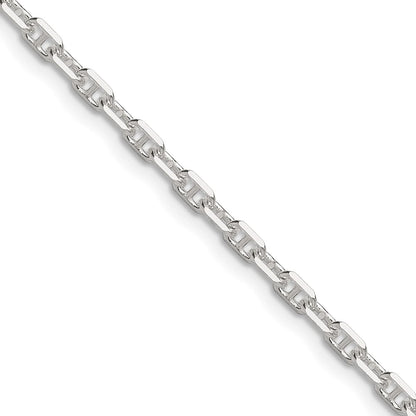 Sterling Silver Polished and D/c 3mm Mariner Link Chain