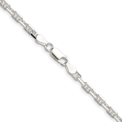 Sterling Silver Polished and D/c 3.75mm Mariner Link Chain
