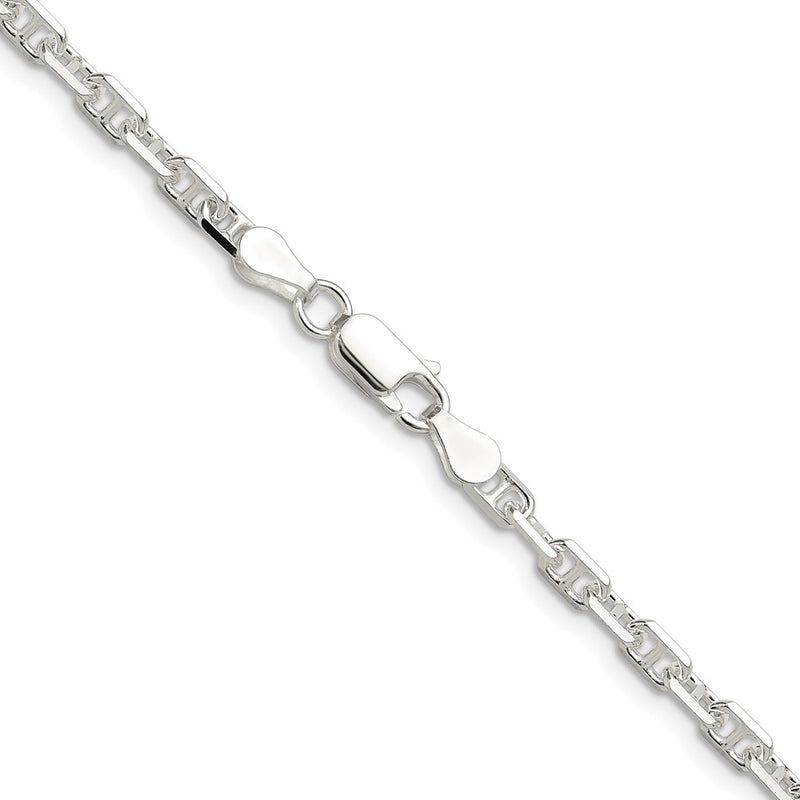 Sterling Silver Polished and D/c 3.75mm Mariner Link Chain