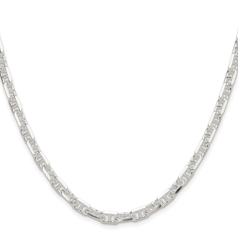 Sterling Silver Polished and D/c 5.5mm Mariner Link Chain