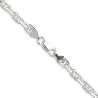 Sterling Silver Polished and D/c 5.5mm Mariner Link Chain