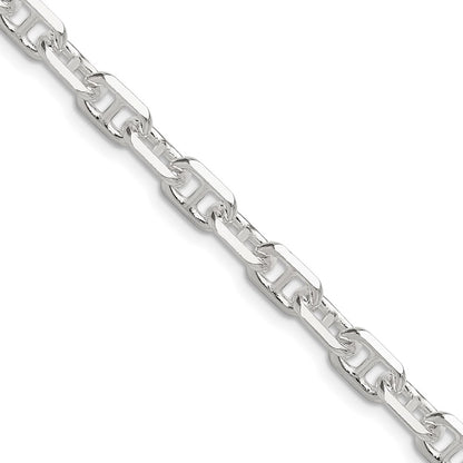 Sterling Silver Polished and D/c 5.5mm Mariner Link Chain