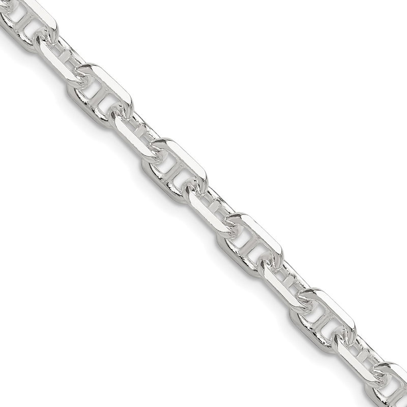 Sterling Silver Polished and D/c 5.5mm Mariner Link Chain