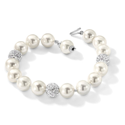 8-inch-majestik-sterling-silver-rhodium-plated-10-11mm-white-imitation-shell-crystal-hand-knotted-bracelet