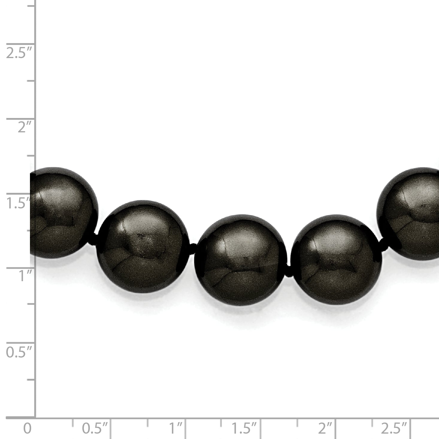 Sterling Silver S Majestik Rh Pl 14 15mm Coin Blk Imitat Shell Pearl Cz Clasp Ne