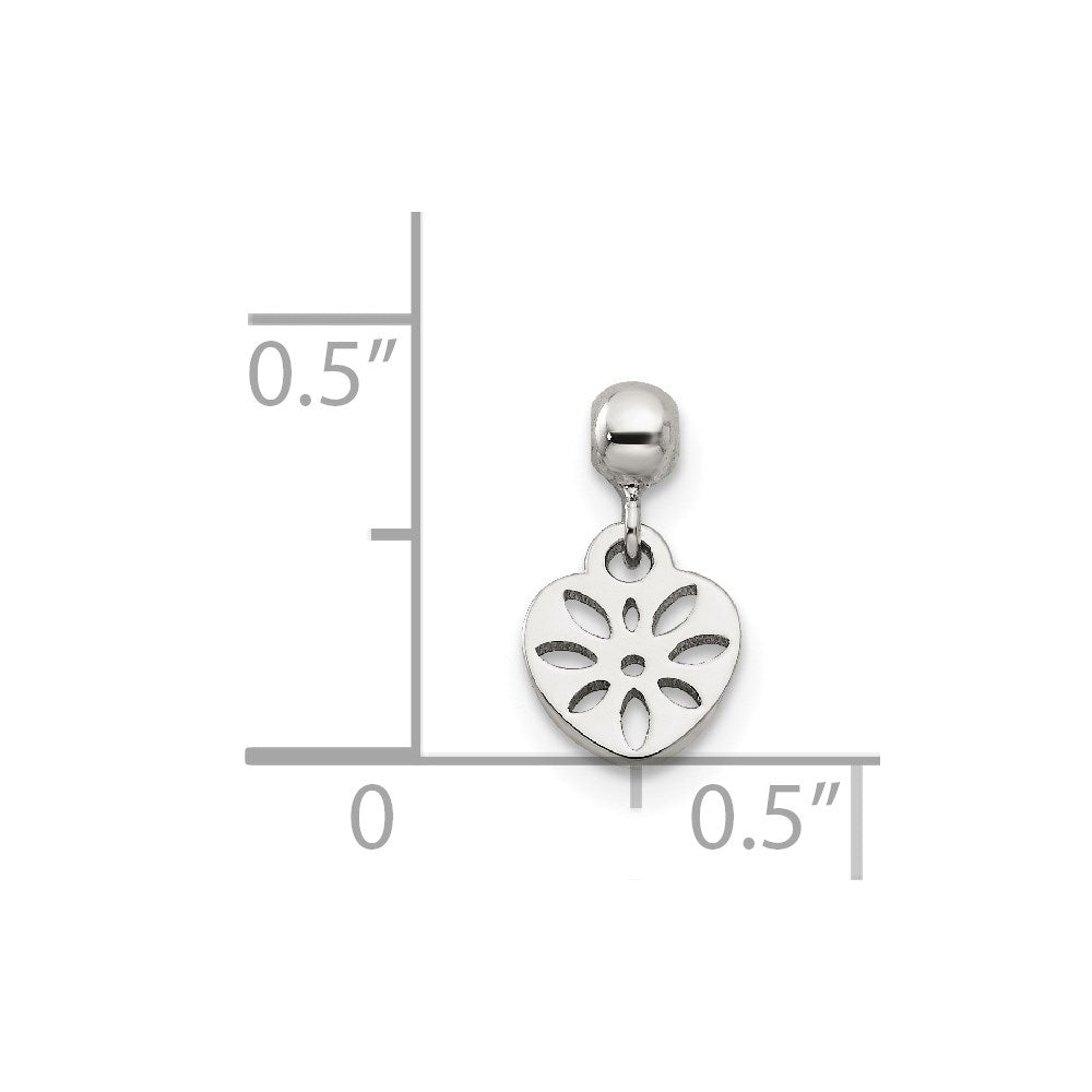 Sterling Silver Mio Memento Dangle Heart Charm