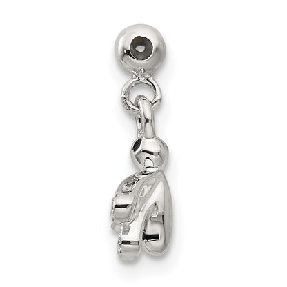 Sterling Silver Mio Memento Swarovski Crystal Enamel Dangle Bee Charm