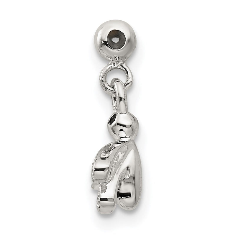 Sterling Silver Mio Memento Swarovski Crystal Enamel Dangle Bee Charm