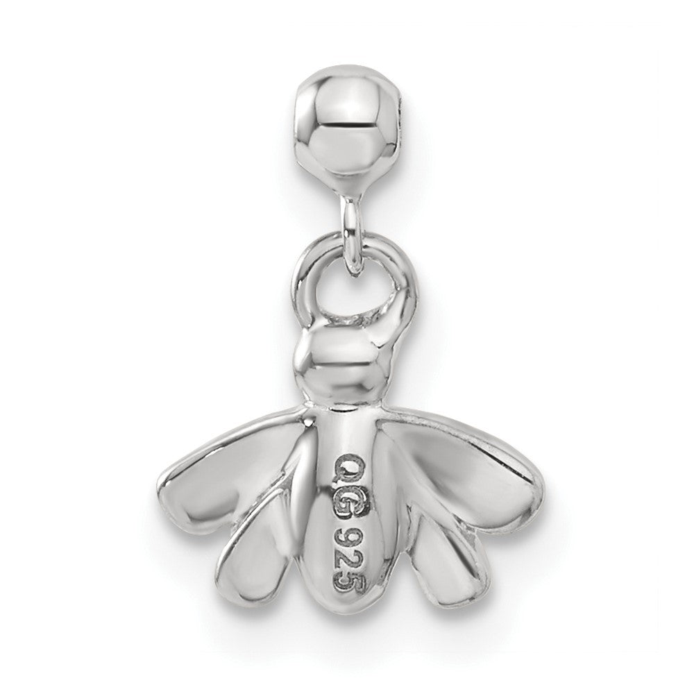 Sterling Silver Mio Memento Swarovski Crystal Enamel Dangle Bee Charm
