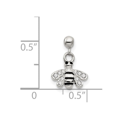 Sterling Silver Mio Memento Swarovski Crystal Enamel Dangle Bee Charm