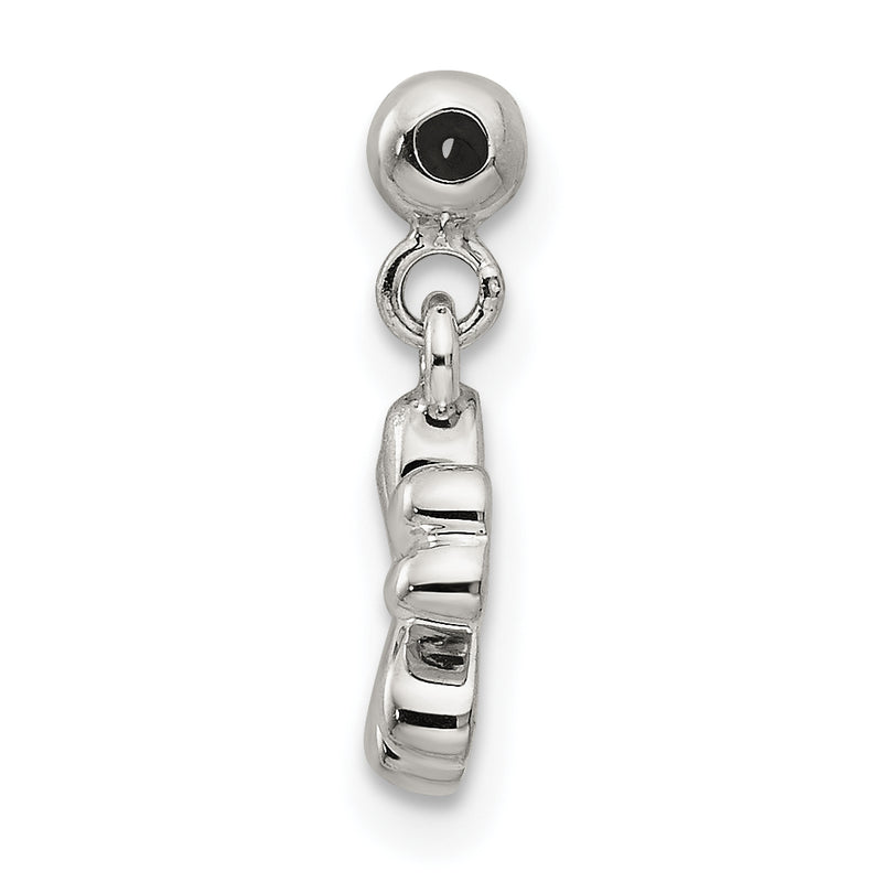 Sterling Silver Mio Memento Swarovski Crystal Dangle Clover Charm