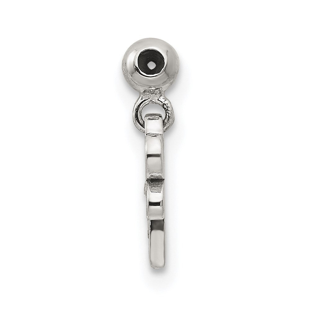 Sterling Silver Mio Memento Enamel Cz Dangle Dragonfly Charm