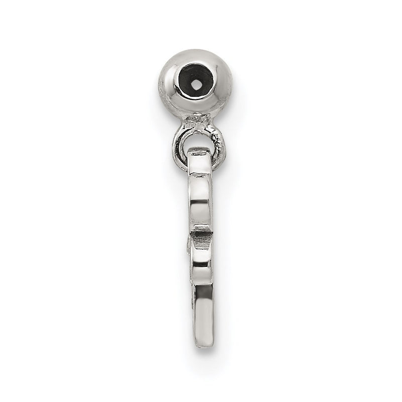 Sterling Silver Mio Memento Enamel Cz Dangle Dragonfly Charm