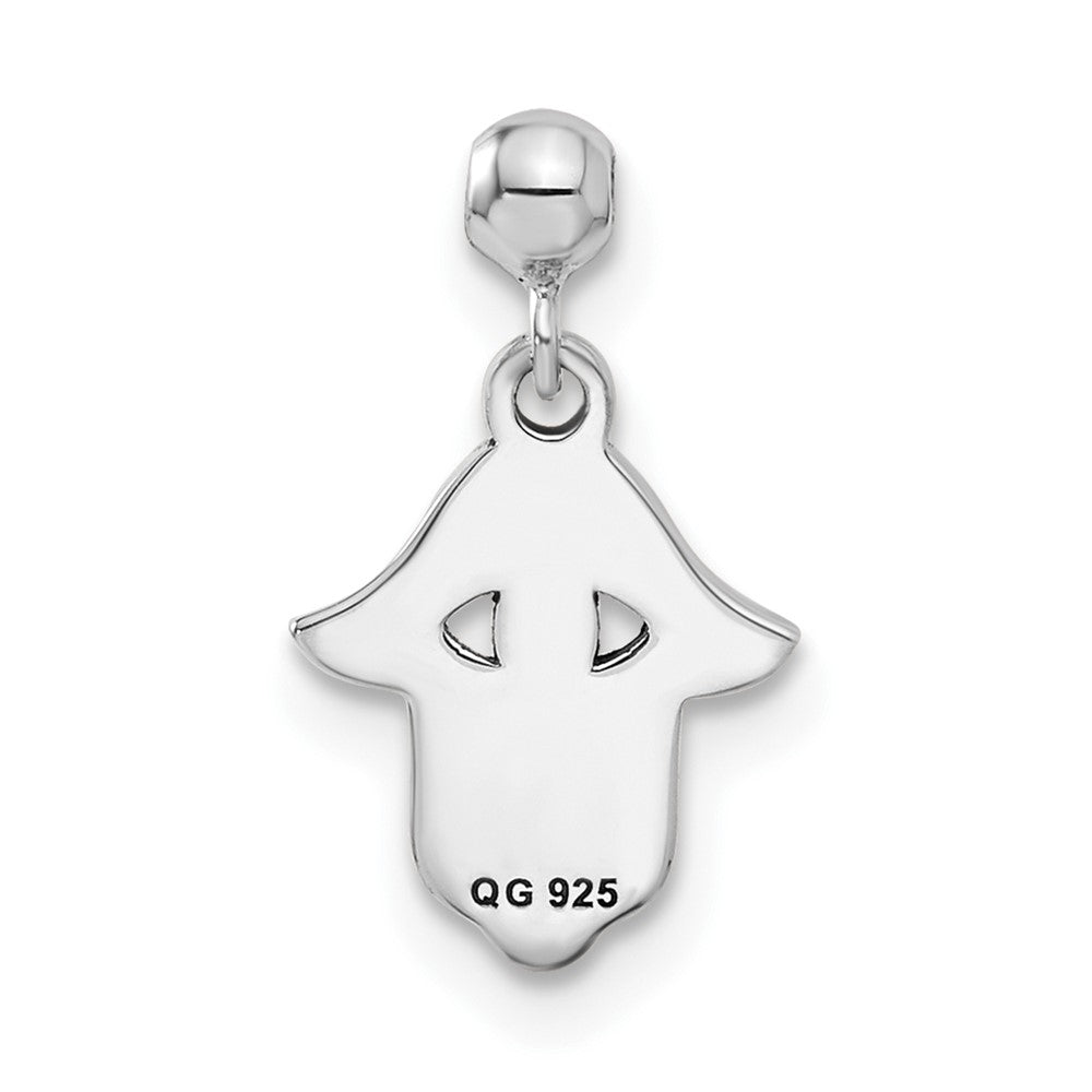 Sterling Silver Mio Memento Enamel Dangle Hamsa Charm