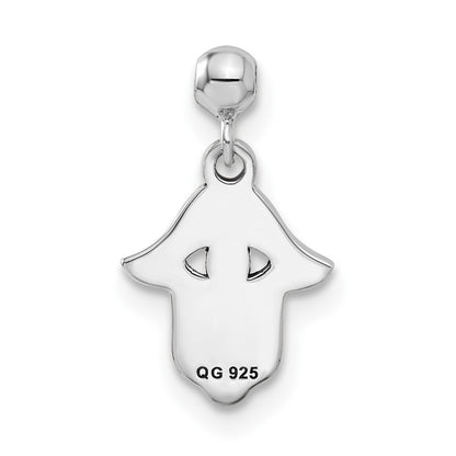 Sterling Silver Mio Memento Enamel Dangle Hamsa Charm