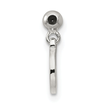 Sterling Silver Mio Memento Cz Dangle Peace Charm