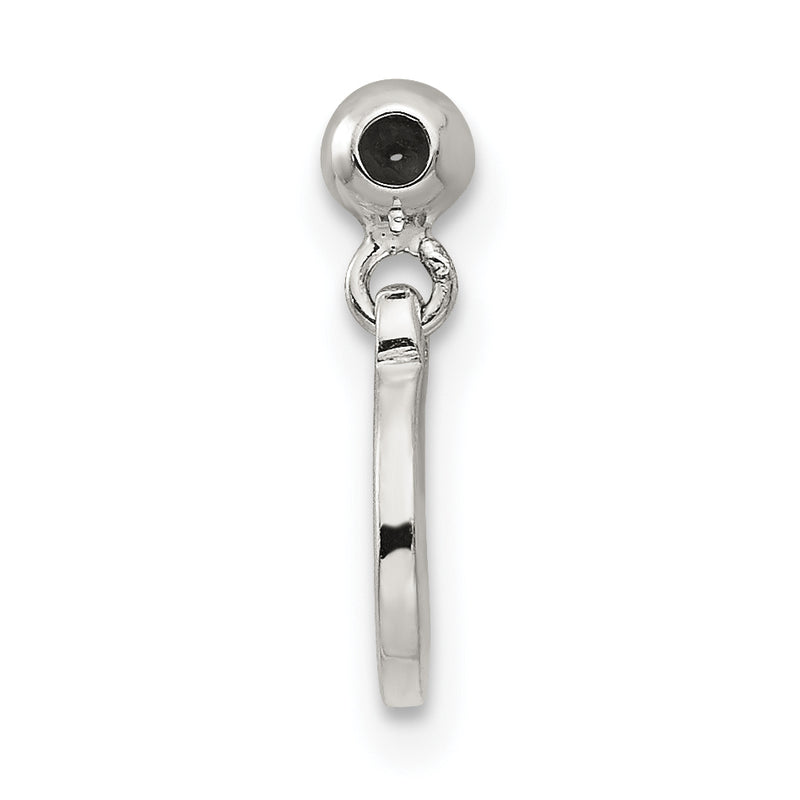 Sterling Silver Mio Memento Cz Dangle Peace Charm