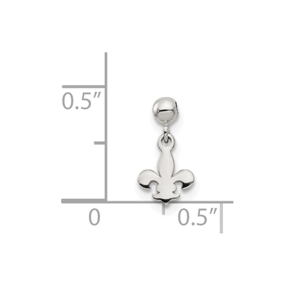Sterling Silver Mio Memento Dangle Fleur De Lis Charm