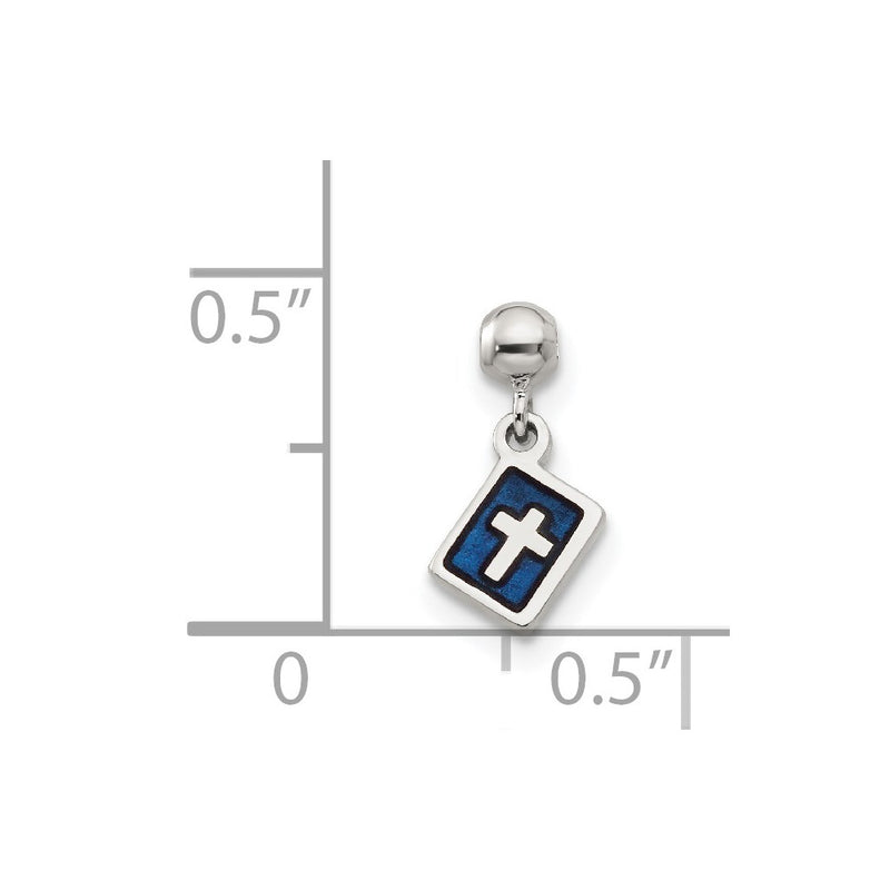 Sterling Silver Mio Memento Enamel Dangle Cross Charm