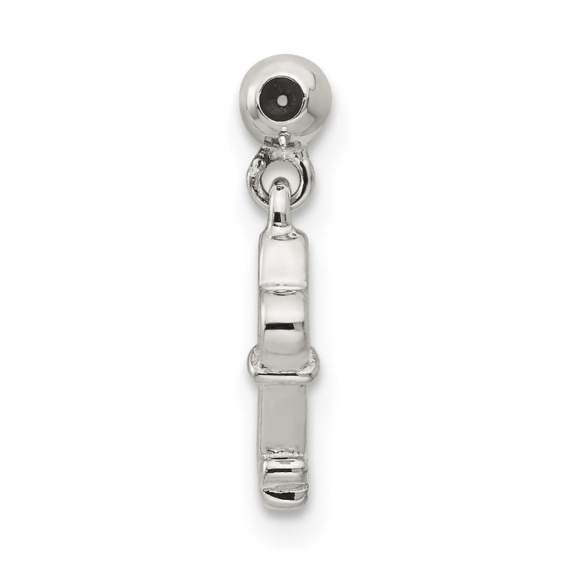 Sterling Silver Mio Memento Dangle Heart Key Charm
