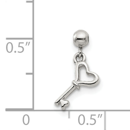 Sterling Silver Mio Memento Dangle Heart Key Charm