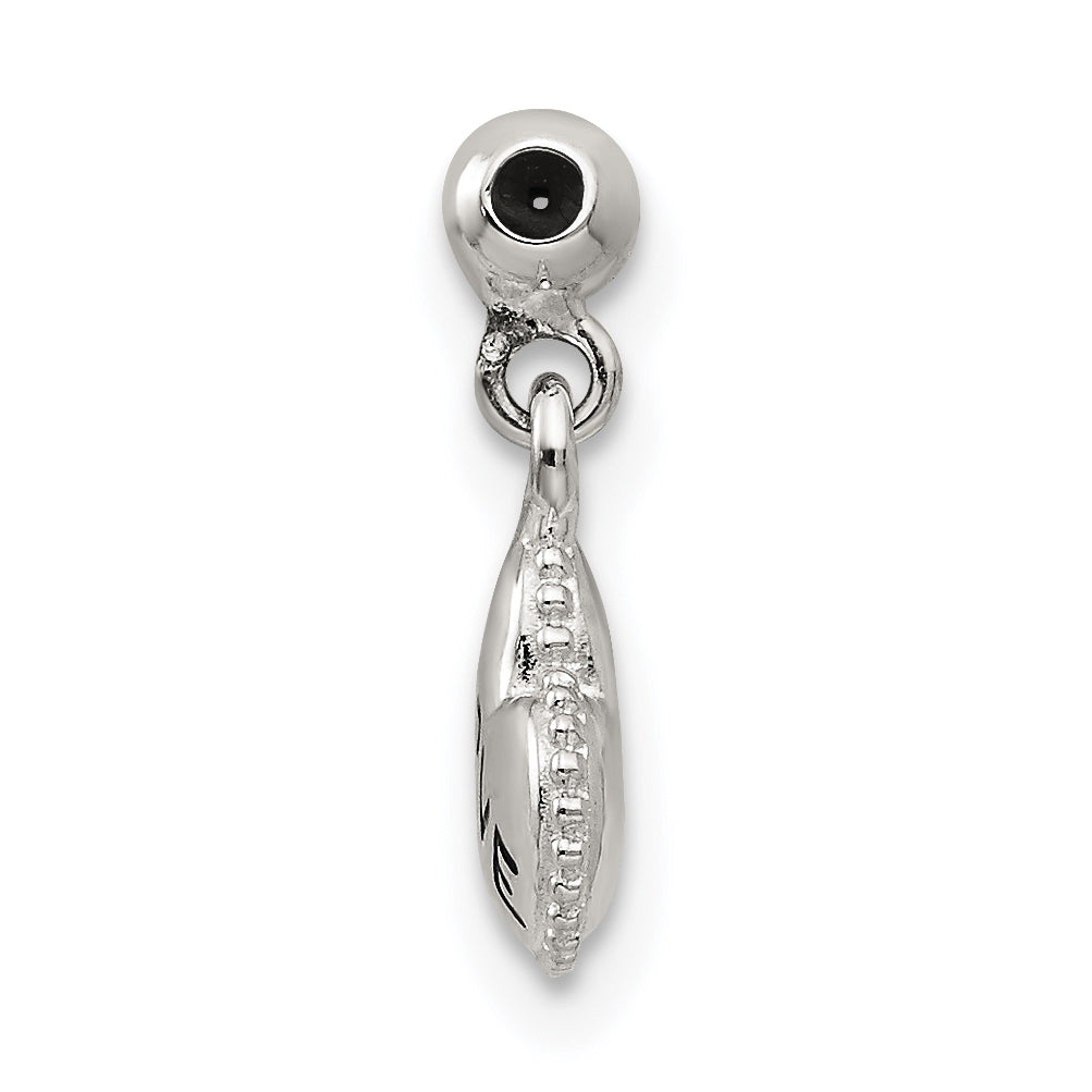 Sterling Silver Mio Memento Enamel Dangle Love Heart Charm