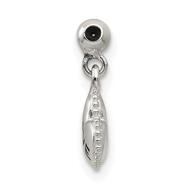 Sterling Silver Mio Memento Enamel Dangle Love Heart Charm