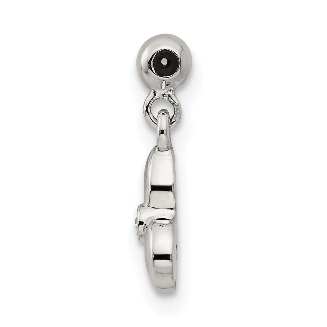 Sterling Silver Mio Memento Swarovski Crystal Dangle Bow Charm