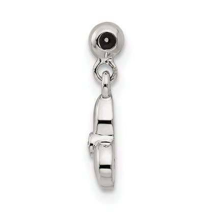 Sterling Silver Mio Memento Swarovski Crystal Dangle Bow Charm