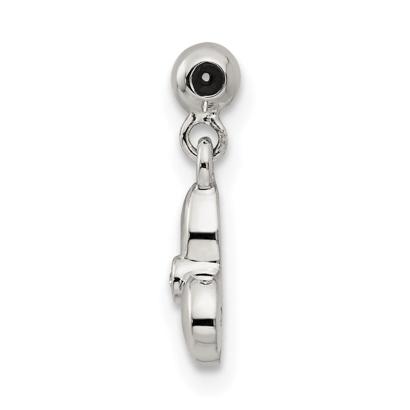 Sterling Silver Mio Memento Swarovski Crystal Dangle Bow Charm